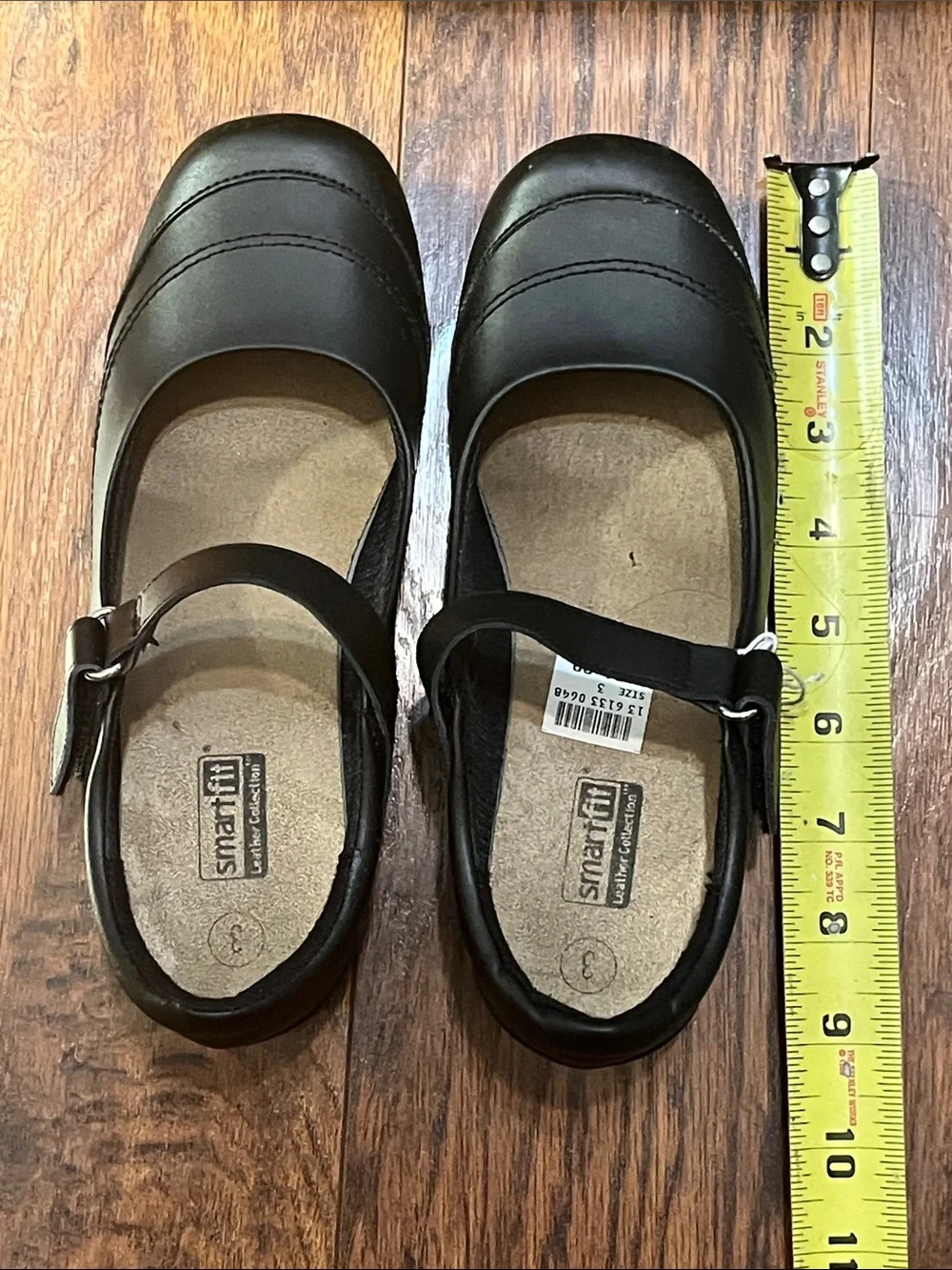 smartfit Black Big Girls Mary Jane Dress Shoes Velcro close